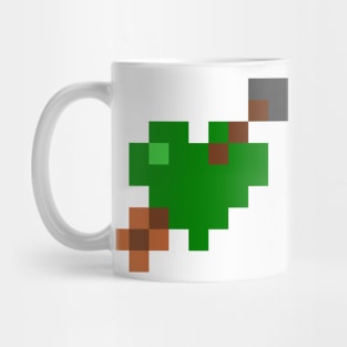 Shot Through My Green Pixel Heart Mug